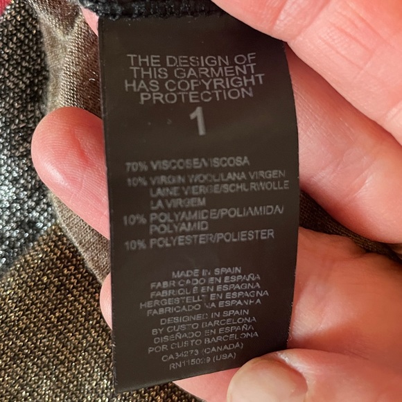 Custo Barcelona Sequined Stripe Scoop Neck Top - Picture 8 of 9